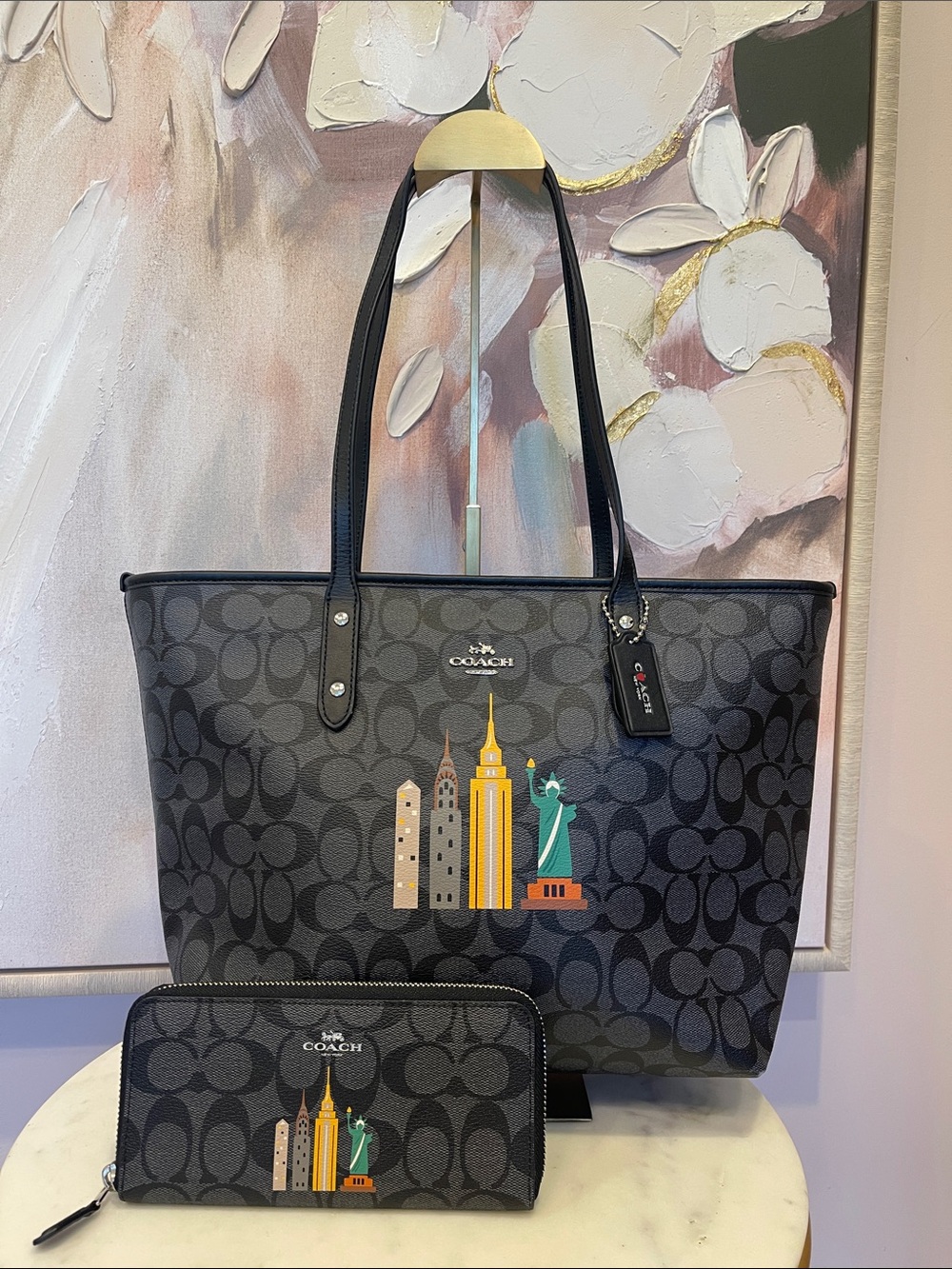 Coach City Skyline Tote with Matching Zip Wallet